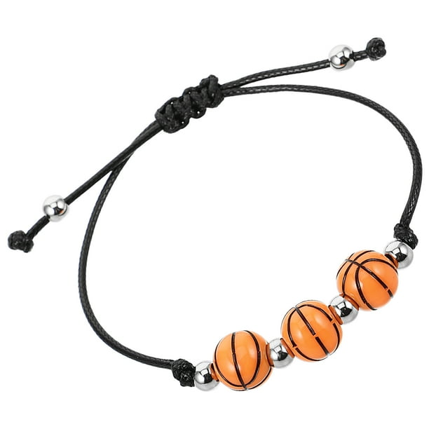 KAKOWELY Pulsera de baloncesto Pulsera deportiva Pulsera ajustable Pulsera deportiva Pulsera decorativa de baloncesto Pulseras deportivas