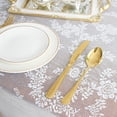 thumbnail image 4 of White Wedding Lace Tablecloth Overlay Vintage Embroidered Lace Overlay For Rustic Wedding Reception Decor Outdoor Party, 4 of 4