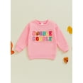 thumbnail image 4 of Elippeo Toddler Girls Sweatshirts Thanksgiving Clothes Letter Turkey Embroidered Crew Neck Long Sleeve Baby Pullovers Fall Tops 6 12 18 24 Months 3 4 Years, 4 of 9