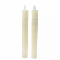 HIBIBUD LED Candle Light 2pcs Moving Wick Electric Candles Flameless Taper Candles Table Centerpieces Party Decorations