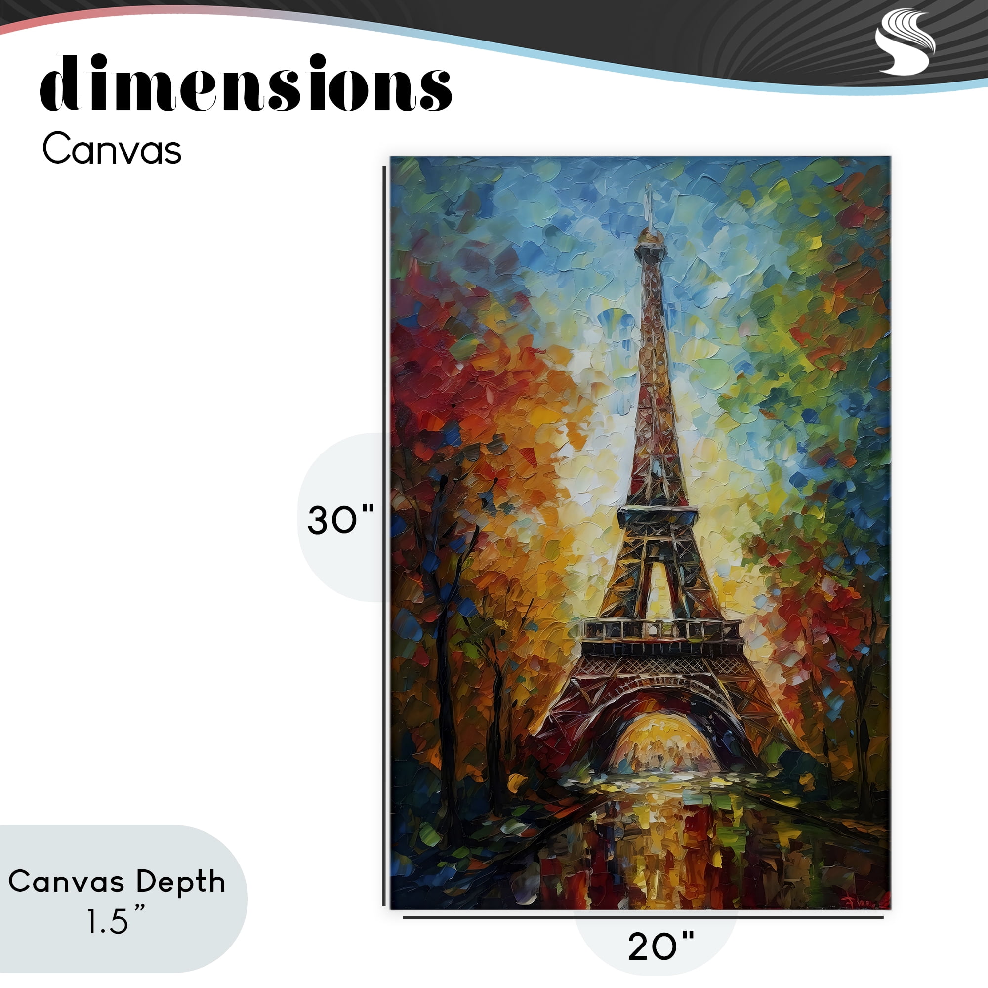 Stupell Industries Colorful Reflection at Eiffel Tower Canvas Wall Art, design by Creative Studio