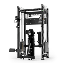 MIKOLO ANUBIS Power Cage, All-in-One Power Rack Cage with Weight Stack, 2000LBS Power Cage Squat Rack, Dual Pulley Cable Crossover System for Home Gym with Weight Bench