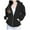 Black, variant on Towmus Cute Print Zip Up Hoodie Girls Clothes Aesthetic Sweatshirt Girl Cotton Jacket with Pockets