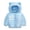 Sky Blue, variant on Girl Winter Coat Winter Down Coats for Kids Baby Girls Light Puffer Padded Jacket Bear Hoods Infant Outerwear(Red,18-24 Months)