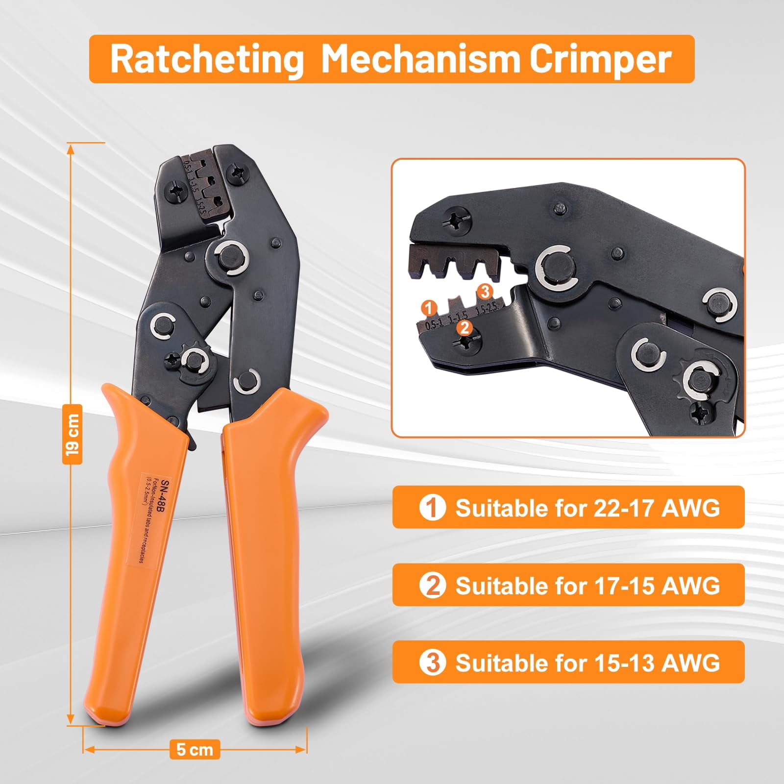 Filluck 945PCS Pin Connector Kit, Car Electrical Wire Connectors Terminal Pins, 21Type Non-Insulated Plug 1/1.5/1.8/2.2/2.8/3.5mm Wire Terminal with Ratchet Crimping Tool 22-16 AWG