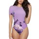 thumbnail image 1 of Balery Lavender Roses Arrangement Body de cuello redondo de manga corta para mujer Tops de manga corta Tops básicos-X-Large, 1 of 7