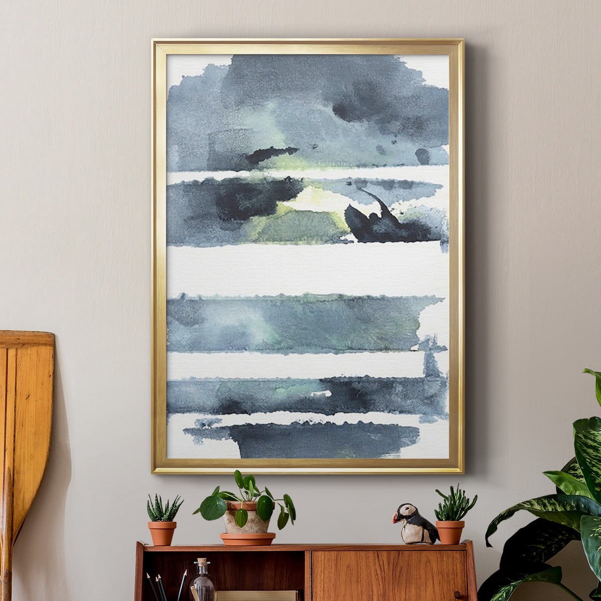 Blue Memories I Premium Framed Print, in Gold, Black, or Silver - Ready to Hang