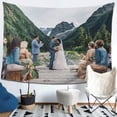 thumbnail image 4 of AISENIN Custom tapestry Personalized backdrop with name and photo customized wall hanging For wedding birthday father's mother's day gift and bedroom aesthetic 51 X 60 in, 4 of 5