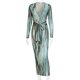 thumbnail image 5 of Vestido largo de manga larga para mujer Mind Of My Own, vestido largo con tirantes visualmente fino, bolso de moda, vestido con estampado de rayas a la cadera Pompotops  hdfakjf8451, 5 of 8