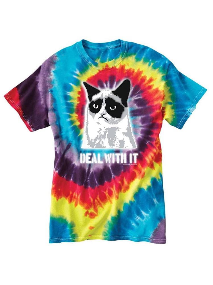 tie dye cat spiral shirt