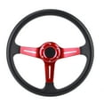 thumbnail image 4 of 14in Universal Car Steering Wheel with Horn Button, PU Leather and Aluminium Alloy, Fine Workmanship, Light Weight, Comfortable Grip, Easy to Install for Most Vehicles, 4 of 8