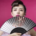 thumbnail image 3 of 3pcs Folding Hand Fan Dancing Fan with Tassel Vintage Hand Fan Chinese Style Fan for Decor Random Style, 3 of 8