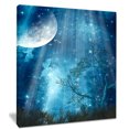 thumbnail image 2 of Design Art - Big Moon in Blue Forest, 2 of 3