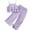 Purple, variant on Little Girls Summer Clothes Set Sweet Wave Stripe Wave Ruffles Tank Top and Wide Leg Pants Two-Piece Set 2-10Years Girls Boutique Outfits