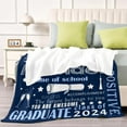 thumbnail image 4 of AISENIN Personalized Graduation Gifts Blanket with Name School Graduation Gifts for Boys Men Him 2024 Class of 2024 Graduation Blanket Gifts, 4 of 5