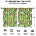 thumbnail image 2 of Blackout Kids Curtains,Green Soccer Comic Pattern Childrens Insulated Curtains Set Of 2,Bedroom Essentials,Toddler Room Decor 42"x54", 2 of 5