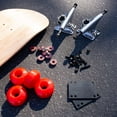 thumbnail image 3 of Cal 7 Skateboard Combo, 5" Silver Trucks, 52mm 99A Wheels, Bearings/Hardware Set (Red Wheels), 3 of 4