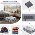 thumbnail image 2 of Nvzi Foldable Underbed Bags 2 Pack - Blankets Clothes Comforters Storage Bag Breathable Zippered Organizer for Bedroom with Clear Window and 4 Handles, 39.4x19.7x5.9 in,Dark Gray, 2 of 4