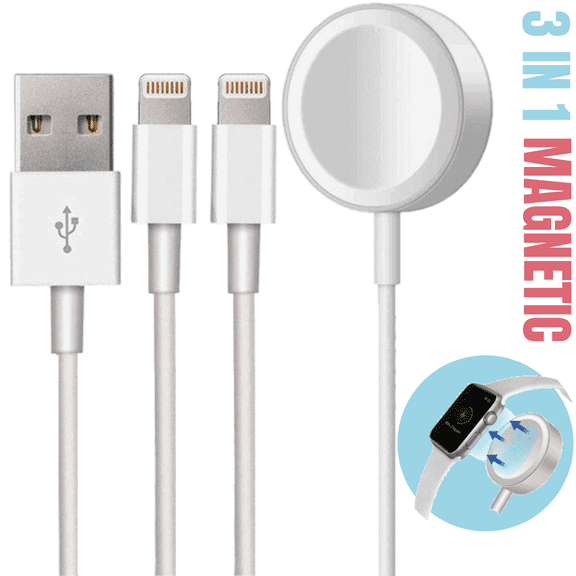 Watch Charger, Charging Cable MFi-Certified Magnetic Wireless Portable Charger Charging Cable Cord Compatible Apple iWatch Series 6/5/4/3/2/1 and iPhone11/11 Pro/11 Pro Max/XR/XS/X/8/8P