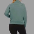 thumbnail image 2 of Danskin Women's Mixed Rib Half Zip Pullover Sweatshirt, Tidewater Jacket XL, 2 of 2