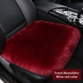thumbnail image 2 of Back to School Savings! ESULOMP Winter Automobile Fleece Cushion Backless Seat Cushion Thickened Single Piece Small Cushion Car Cushion Red, 45 x 45cm, 2 of 5