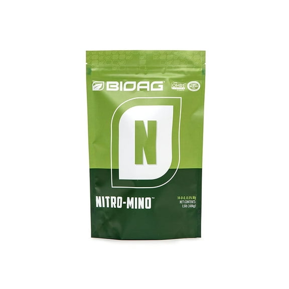 Nitro-Mino Water Soluble Powder - Nitrogen & Amino Acids Fertilizer - 1.5 lb Pouch by BioAg