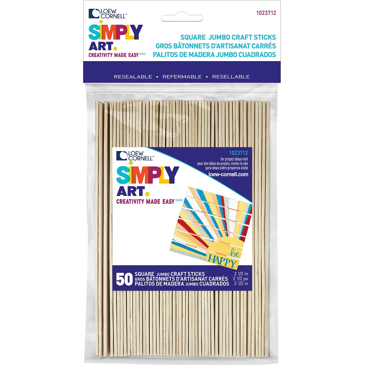 3-1//2-Inch 750-Piece Loew Cornell 1021222 Woodsies Craft Sticks