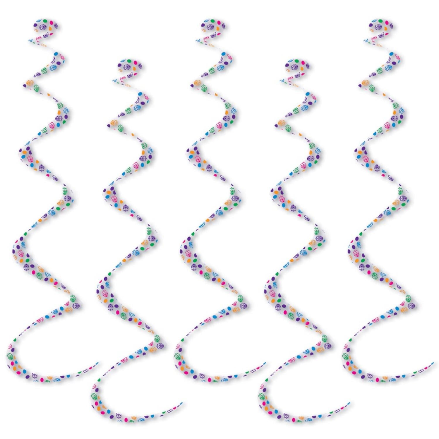 Club Pack of 30 Multi-Colored Easter Egg Twirly Whirly Hanging Decorations... by Party Central