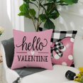 thumbnail image 3 of Buffalo Plaid Valentines Day Pillow Covers 18x18 Set of 4 Valentine Day Decor Polka Dot Pink Heart with Bow Love Truck Decorative Throw Pillows for Sofa Couch Cushion Decorations G447-18, 3 of 5
