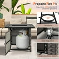 thumbnail image 4 of GLINTEX 29 Inch Propane Rattan Firepit Table with Lava Rocks and Protective Cover, Fire Pit Tab, Grayle, 4 of 7