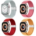 thumbnail image 1 of LEIXIUER Compatible with Apple Watch Bands 41mm 40mm 38mm, Braided Solo Loop Nylon Sport Stretchy Elastic  Strap with Adjustable Buckle Wristband for iWatch Series 8 7 6 SE 5 4 3 2 1 Ultra,Women Men, 1 of 11