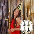 thumbnail image 7 of Happy New Year Hats 4 Pieces Assorted Foil Cone Hat for Kids and Adults New Year's Eve Party Home Table Decorations Count Down Photo Props and Holiday Celebration Supplies (Designs May Vary), 7 of 7