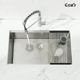 thumbnail image 4 of 33″x19″ Stainless Steel Undermount Single Bowl Sink, Brushed Finish, 1 Count, with Accessories, SS-BR-09, 4 of 12