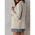 thumbnail image 3 of Womens Double Breasted Tweed Blazers Casual Long Sleeve Open Front Blazer Jackets Work Suits, 3 of 6