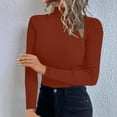 thumbnail image 3 of FAIWAD Sweaters for Women Trendy Long Sleeve Turtleneck Slim Fitted Stretchy Pullover Casual Lightweight Basic Knitwear, 3 of 9