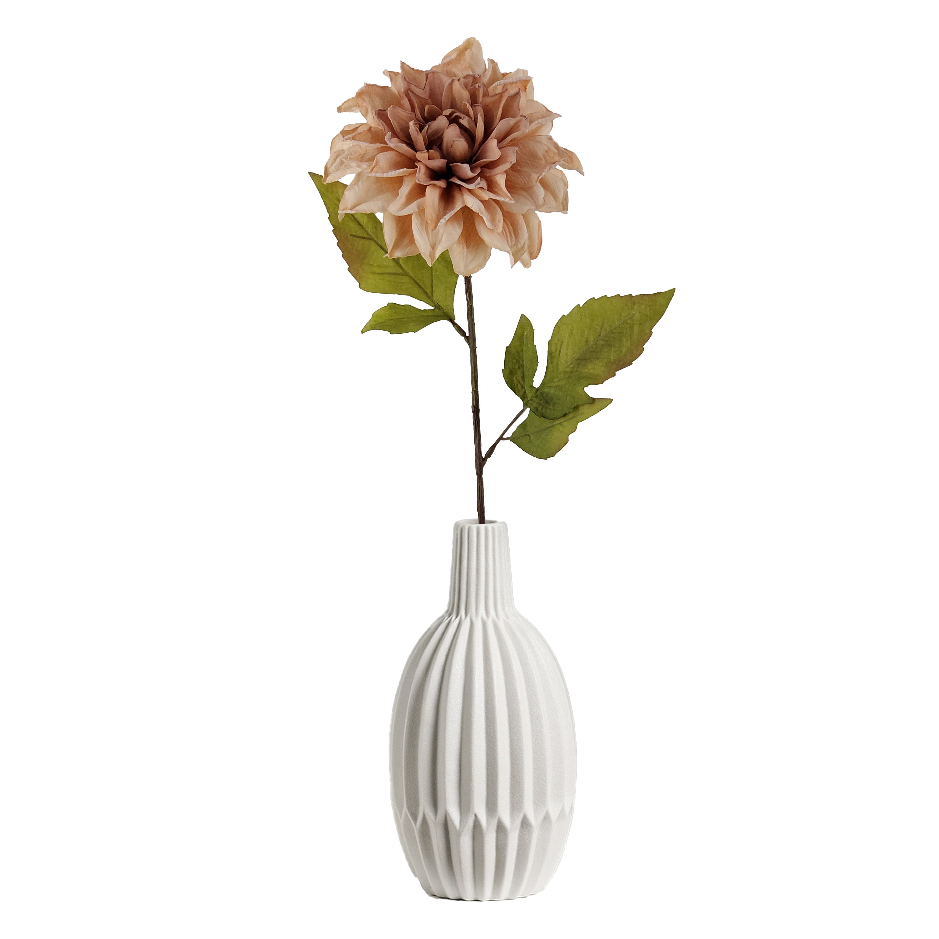 Mainstays Indoor Artificial Flower Stem, Dried Look Dahlia, Cream Color, Assembled Height 24.75"
