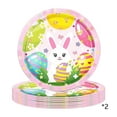 thumbnail image 1 of Costeam Lot de 16 Assiettes en Papier Lapin de Pâques et Oeuf, Vaisselle Jetable pour Rassemblements des Fêtes et Service Lors de Fêtes, 1 of 6