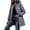 Gray, variant on Women's Winter Quilted Outerwear Mid Length Padded Coat Full Zip Long Sleeve Jackets with Side Pockets for Fall Winter Warm Daily Black M