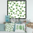 thumbnail image 3 of Designart 'Tropical Green Leaves Patern On White' Tropical Framed Art Print, 3 of 4