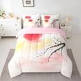 thumbnail image 2 of Castle Fairy Japanese Style Bedding Comforter Set,Cherry Blossom Sakura Full Bedding Set, 2 of 8