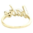 thumbnail image 4 of 10K Yellow Gold Diamond 'babe' Script Talking Women's Right Hand Ring 1/4 Ct., 4 of 5
