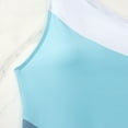 thumbnail image 7 of QHFBli Women's One Piece Swimsuit One Shoulder Bathing Suit Cutout Color Block Swimwear, 7 of 7