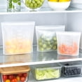 thumbnail image 4 of Reusable Food-Grade Silicone Storage Bags, Leak-Proof Airtight Food Saver Pouches for Breast Milk, Meal Prep, Kitchen Organization and Travel Essentials 500ML, 4 of 4