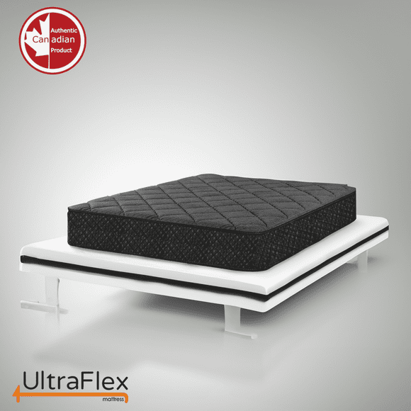 UltraFlex DiamondDream, Matelas Hybride Ferme 11 Pouces, Mousse Certifiée CertiPUR-US, Soulagement de la Pression et Sommeil Plus Frais (Fabriqué au Canada)