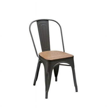 Pemberly Row Metal Dining Chair in Gray (Set of 4)