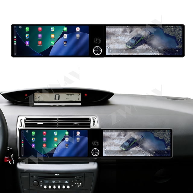 ZWNAV Dual 12.3 inch Screen Car Radio For Citroen C4 2004-2009 Android GPS Navigation Multimedia Video Player Stereo Receiver Head Unit