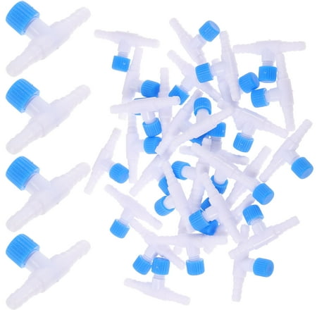 WHAMVOX 30Pcs Aquarium Valves T-Shaped Gas Regulating Valve for Aquaculture Market Fish Tank