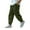 Army Green, variant on Men's Elastic Waist Pants Casual Loose Fit Wide Leg Dress Trousers Summer Travel Beach Yoga Jog Sweatpants Cotton Linen Jogger (L, Green)