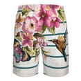 thumbnail image 6 of Disketp Men'S Swim Trunks Hawaiian Breathable Surf Beach Swimsuits Mesh Lining Beach Shorts With Pockets-Bird And Floral, 6 of 9
