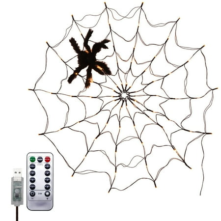 

LYU 1 Set Spiderweb Light Haunted Festive Touch Plastic Creative Visual Effect LED Light Decor for Halloween